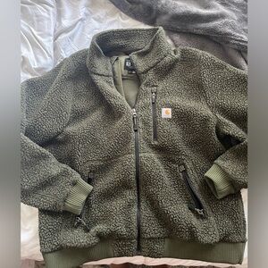 Green fleece relaxed fit Carhartt jacket